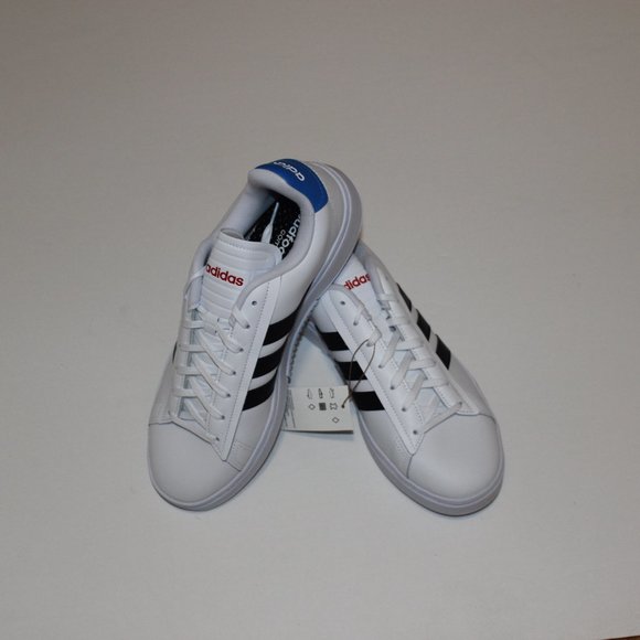 ADIDAS GRAND COURT ALPHA WHT/BLK/BLU SNEAKER